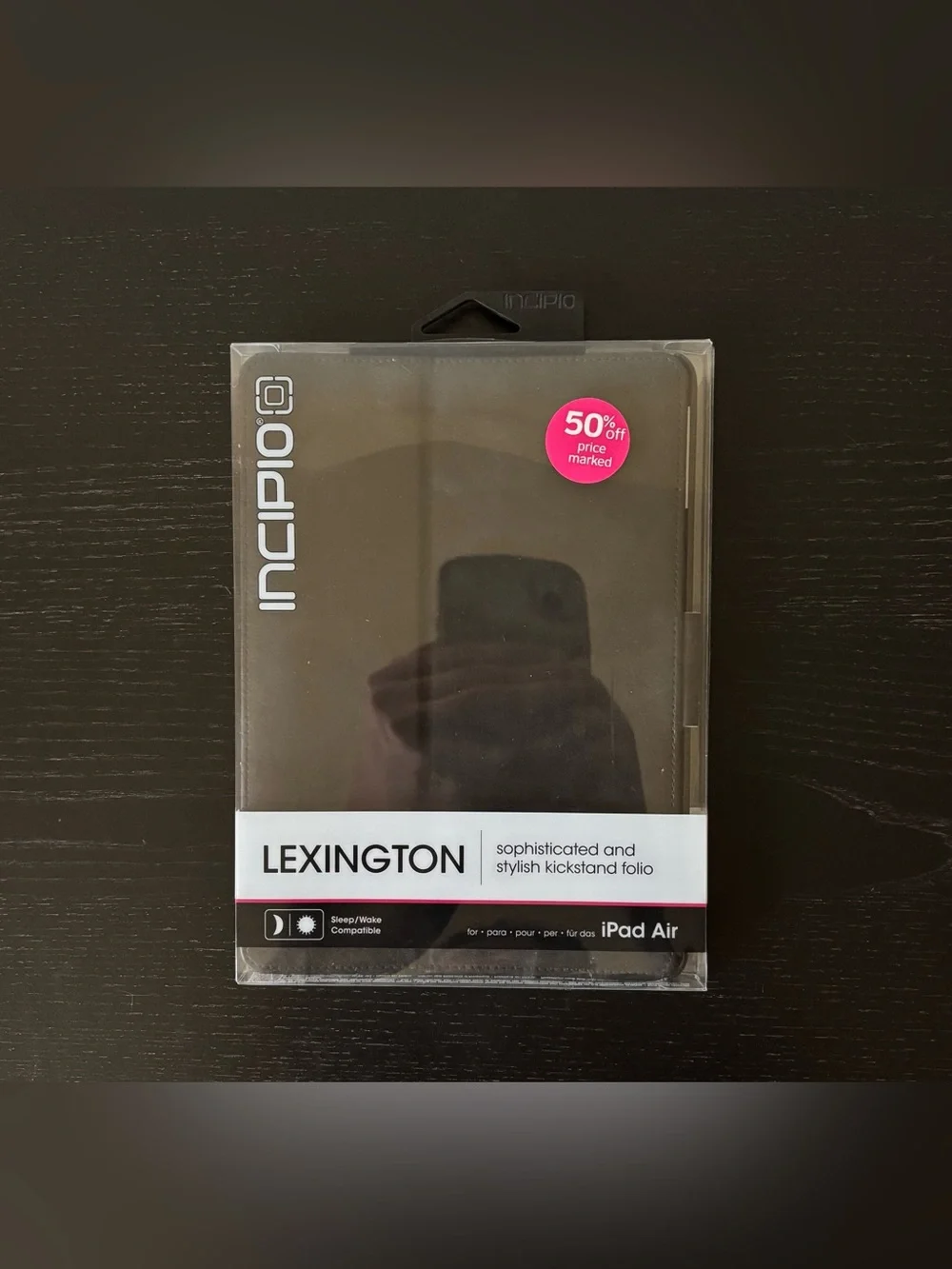 NEW Black Incipio Lexington Folio Apple iPad Air Case Leather w Hard Shell Back